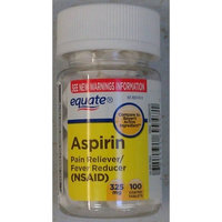 Equate Aspirin Tablets 325 Mg Pain Reliever/Fever Reducer 100 Ct