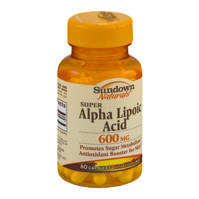 Sundown Naturals Dietary Supplement Super Alpha Lipoic Acid 600mg - 60 CT