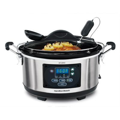 Hamilton Beach 6-Quart Portable Set 'n Forget Probe Slow Cooker, 33967