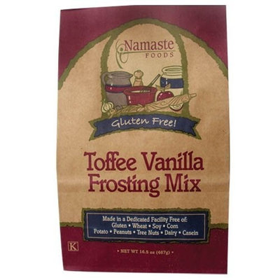 Namaste Foods, Gluten Free Toffee Vanilla Frosting Mix, 16.5-Ounce Bags (Pack of 6)