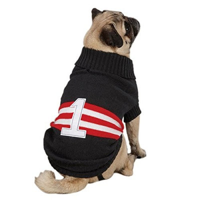Zack & Zoey Collegiate Pet Sweater - Black