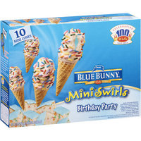 Blue Bunny Mini Swirls Birthday Party Ice Cream Cones