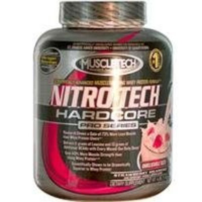 MuscleTech Nitro-Tech Performance Series Vanilla Whey Protein Isolate 4 lbs + Nutra Health Supply Shaker 22oz w/ Built-In-Stainer