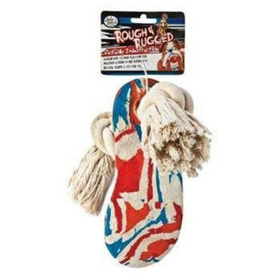 Four Paws Rough and Rugged 6-Inch Rubber Flip Flop With Rope