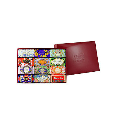 Claus Porto Red Gift Box with 12 Mini Bars
