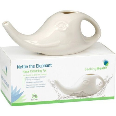 Seeking Health Ceramic Neti Pot | 50% Faster Flow than other Neti Pots | with 'Comfort Spout'