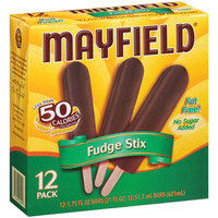 Mayfield No Sugar Added Fudge Stix Ice Cream Bars, 1.75 fl oz, 12 count