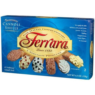 Ferrara Cannoli Shells, 6 Count, 4.5 Ounce Boxes (Pack of 12)
