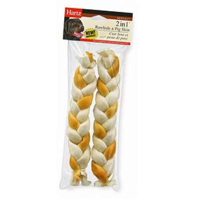 Hartz 2 In 1 Rawhide & Pigskin Braided Twist