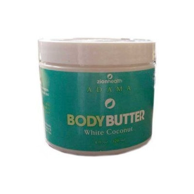 Adama Body Butter White Coconut Zion Health 4 fl oz Cream