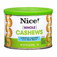 Nice! Whole Cashews Lightly Salted with Sea Salt