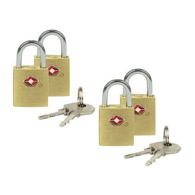 Travelon TSA Set of 2 PadlocksBrass (2-Pack) TSA Set of 2 Padlocks
