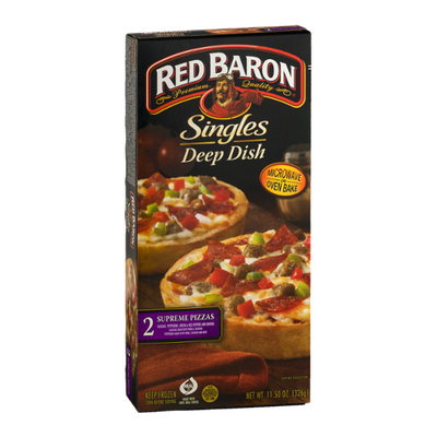 Red Baron Singles Deep Dish Supreme Pizzas - 2 CT