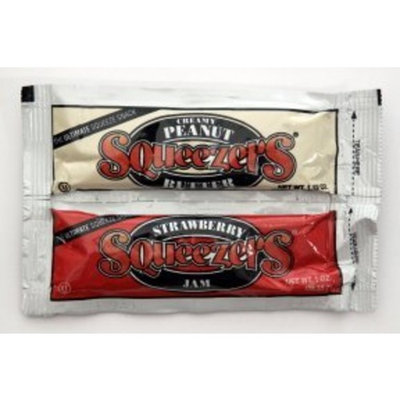 Squeezers® Peanut Butter & Strawberry Jam Combo (Case of 100)