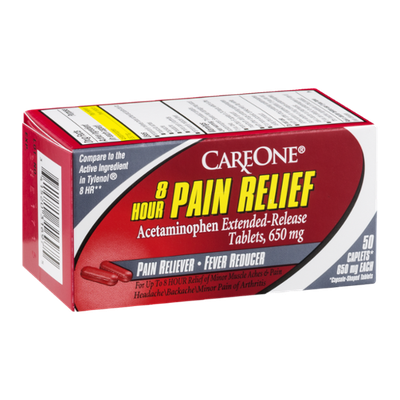 CareOne Pain Relief 650mg Caplets - 50 CT