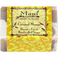 Maui Tropical Soaps Traditional Hawaiian Soap Coconut Mango, 5-Ounce (Pack of 3)