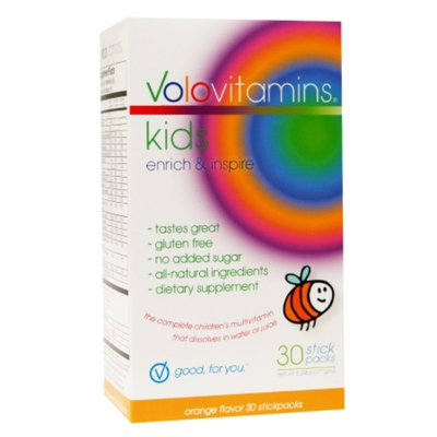 VoloVitamins Kids Multivitamin Stick Packs, Orange, 30 ea