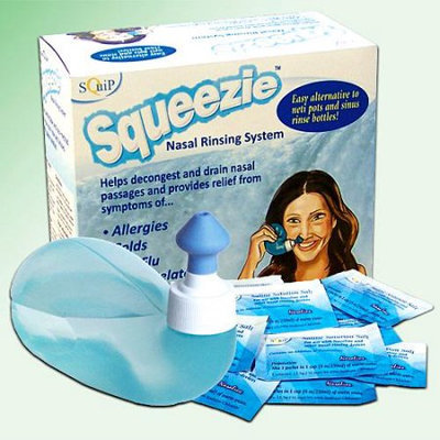 Squip Inc. Squeezie Nasal Rinsing System - Comfortable and Easy Way To Rinse Your Nose!