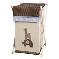 Lambs & Ivy Lambs and Ivy Blue/Brown Jake Hamper