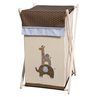Lambs & Ivy Lambs and Ivy Blue/Brown Jake Hamper