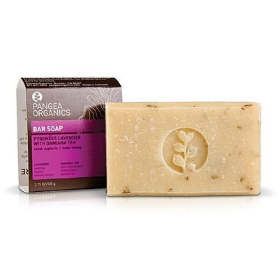 Pangea Organics Bar Soap, Pyrenees Lavender With Damiana Tea, 3.75-Ounce Box