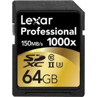 Lexar 64GB Professional 1000x SDHC/SDXC UHS-II Memory Card