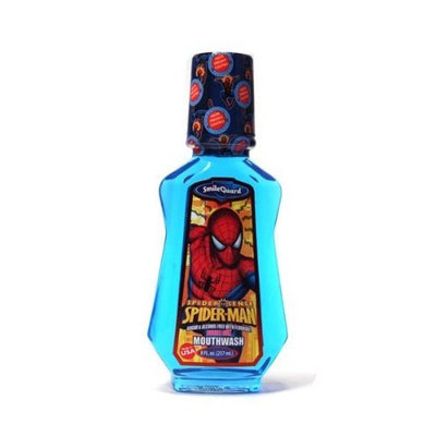 Smile Guard Spider-Man Fluoride Mouthwash, Bubble Gum Flavor, Sugar-free, Alcohol-free, 8 Fl Oz