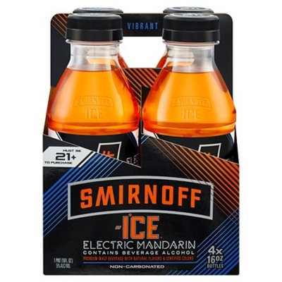 Smirnoff Ice Electric Mandarin 4pk Bottles