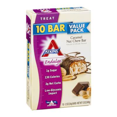Atkins Endulge Value Pack Caramel Nut Chew Bar - 10 CT