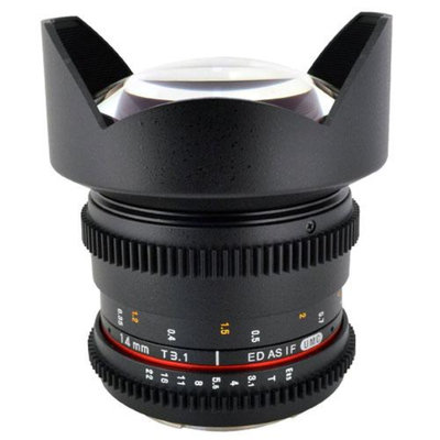 Rokinon 14mm T3.1 Cine Lens for Canon EF-Mount + Lens Band (Black) Accessory Kit
