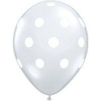 Smith & Wollensky POLKA Dots CLEAR and WHITE Dotted (6) 11