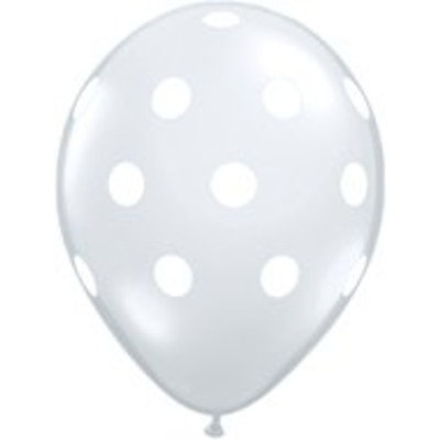 Smith & Wollensky POLKA Dots CLEAR and WHITE Dotted (6) 11