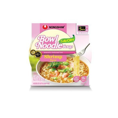 Nong Shim Nongshim Savory Noodle Bowl, Shrimp, 3.03-Ounce (Pack of 12)