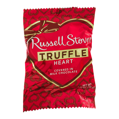 Russell Stover Truffle Heart in Milk Chocolate