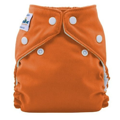 FuzziBunz Perfect Size Cloth Diaper, Kumquat, Small 7-18 lbs