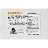 Luck's Oasis Supply Sugar Decorations, Lady-Bugs, 12 Count
