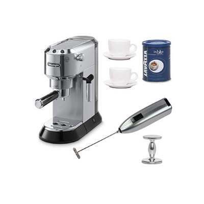 DeLonghi EC680 Dedica 15-Bar Pump Espresso Machine with Espresso Tamper Bundle