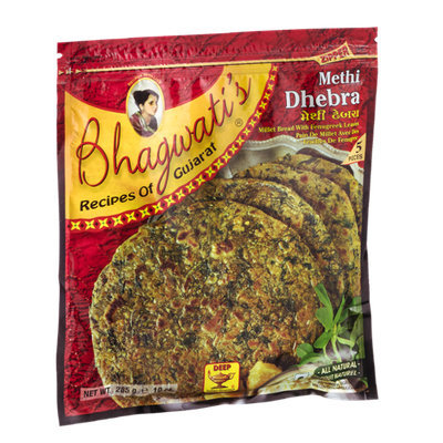 Deep Bhahwati's Methi Dhebra Millet Bread With Fenugreek Leaves - 5 CT