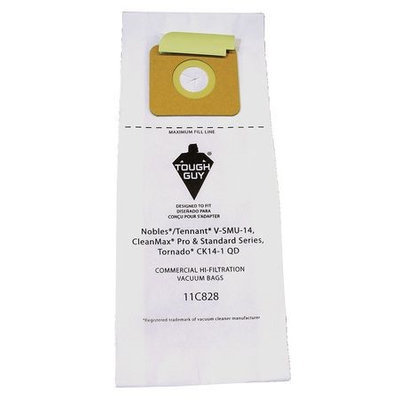 TOUGH GUY 11C828 Filter Bag,2-Ply, PK10