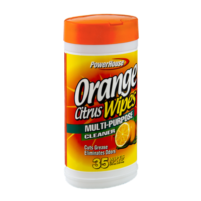 PowerHouse Orange Citrus Multi-Purpose Cleaner Wipes - 35 CT