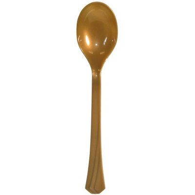 Hanna K Signature Hanna K. Signature 82966 Gold Heavyweight Plastic Soupspoon - 1224 Per Case