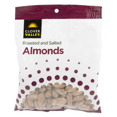 Clover Valley Roasted and Salted Almonds, 3 oz