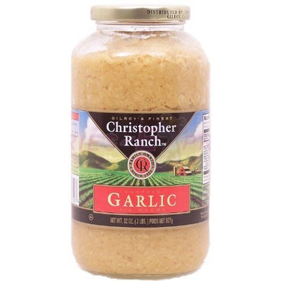 Christopher Ranch Gilroy's Finest chopped garlic, California grown 32 oz Glass Jar