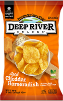 Deep River Snacks Aged Cheddar Horseradish Kettle Cooked Potato Chips
