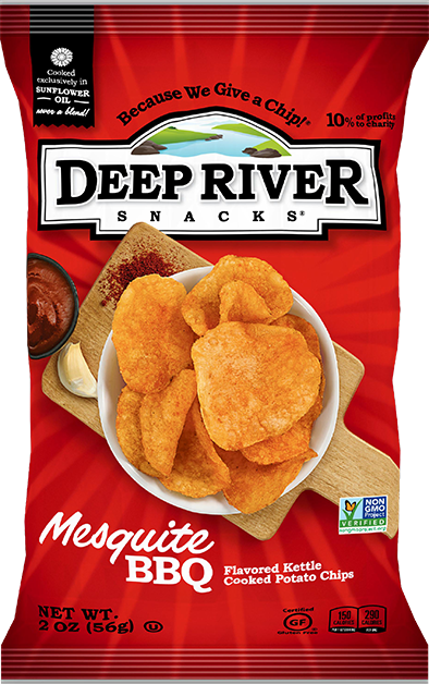Deep River Snacks Kettle Cooked Potato Chips Mesquite BBQ