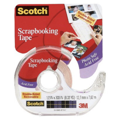 Scotch Tape Double-Sided Removable 1/2X300