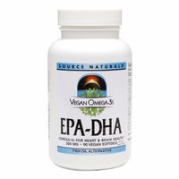 Source Naturals Vegan Omega-3s EPA-DHA 300mg, Vegan Softgels, 90 ea