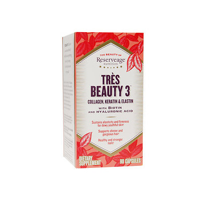 ReserveAge Nutrition Tres Beauty 3 Collagen, Keratin & Elastin, 90 ea