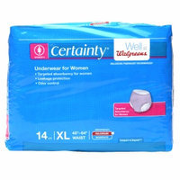 Walgreens Certainty Women's Underwear, Extra Large, 14 ea