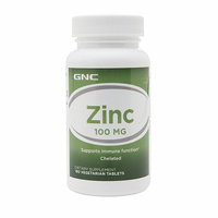 GNC Zinc 100, Vegetarian Tablets, 100 ea